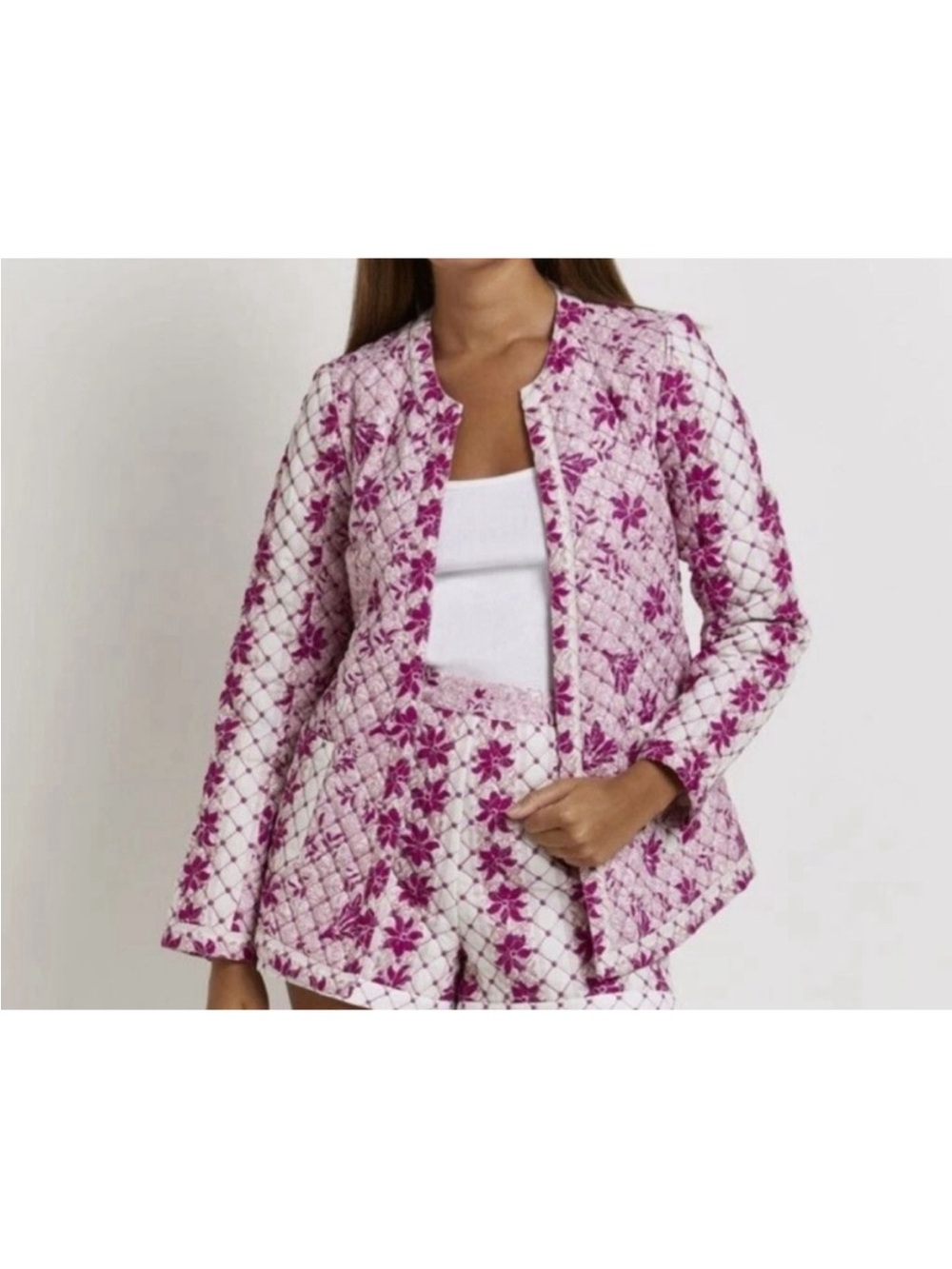 NWT River island pink quilted shorts